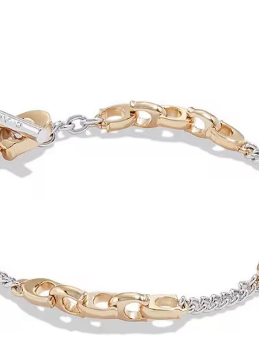 Coach Two-Tone Gold and Silver Linked C’s Bracelet - NWOT